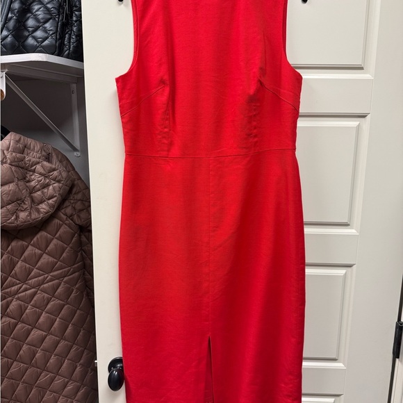 J Crew Red Sleeveless Dress Like New Sz 10 - Picture 5 of 6